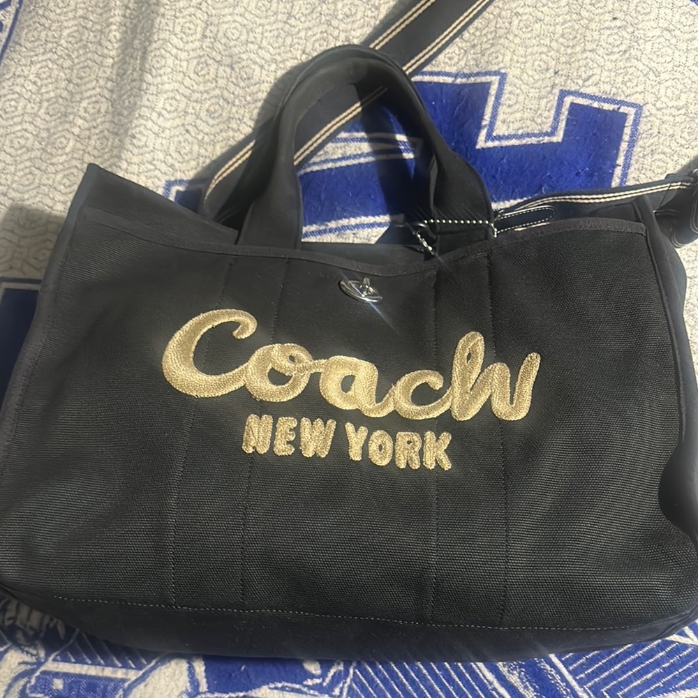 Coach Black and Gold Tote Bag with Elegant Design